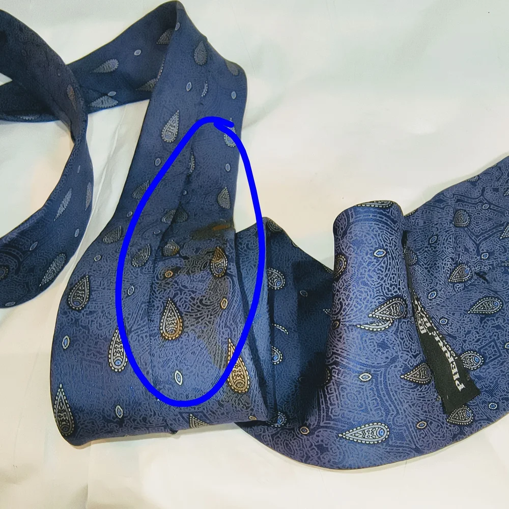 BALMAIN - 2 Pierre Balmain Blue Italian Silk Ties with Paisley & Floral Patterns